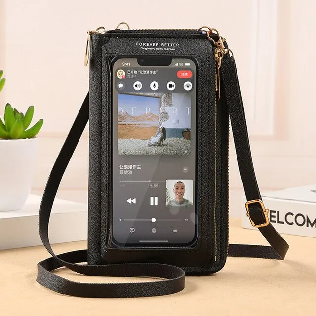 HPSP Personalized Touch Screen Phone Bag Crossbody Bags Women RFID Multifunctional Shoulder Wallet Mini Women's Bag Mobile Wallet Card Holder New