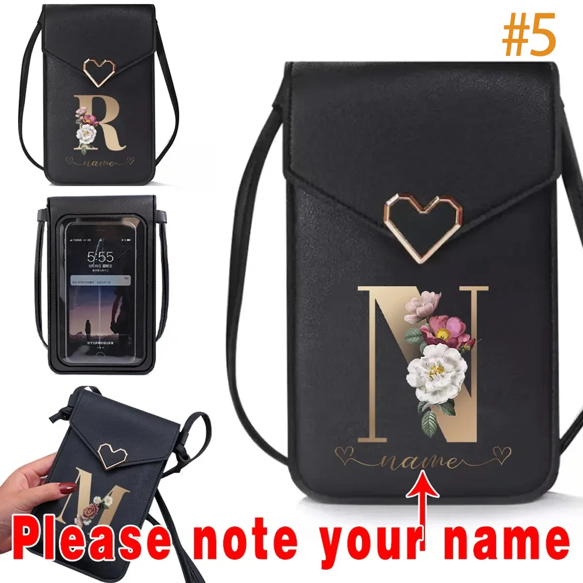HPSP Personalized Touch Screen Phone Bag Crossbody Bags Women RFID Multifunctional Shoulder Wallet Mini Women's Bag Mobile Wallet Card Holder New