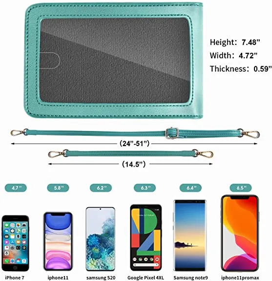 HPSP Personalized Touch Screen Phone Bag Crossbody Bags Women RFID Multifunctional Shoulder Wallet Mini Women's Bag Mobile Wallet Card Holder New