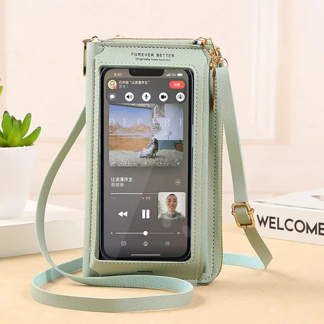 HPSP Personalized Touch Screen Phone Bag Crossbody Bags Women RFID Multifunctional Shoulder Wallet Mini Women's Bag Mobile Wallet Card Holder New