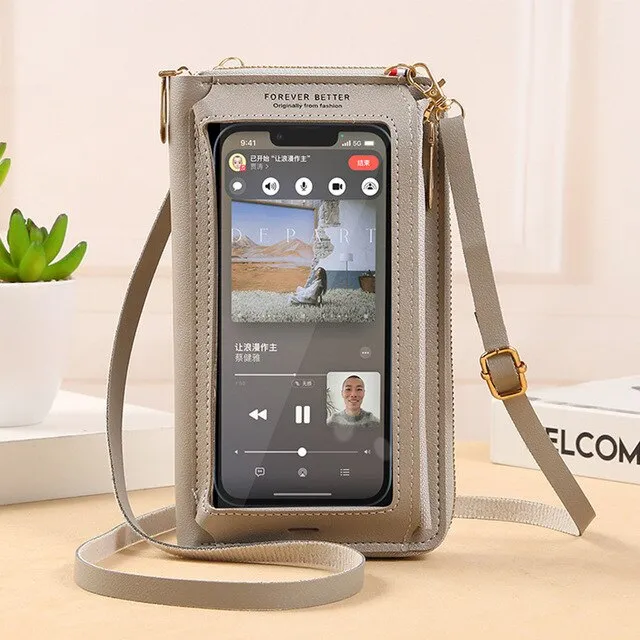 HPSP Personalized Touch Screen Phone Bag Crossbody Bags Women RFID Multifunctional Shoulder Wallet Mini Women's Bag Mobile Wallet Card Holder New