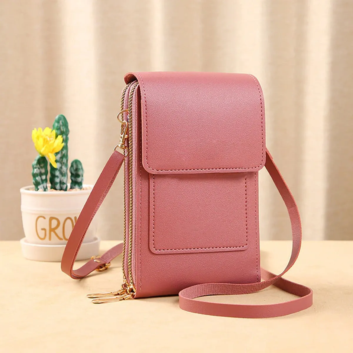 HPSP Personalized Touch Screen Phone Bag Crossbody Bags Women RFID Multifunctional Shoulder Wallet Mini Women's Bag Mobile Wallet Card Holder New