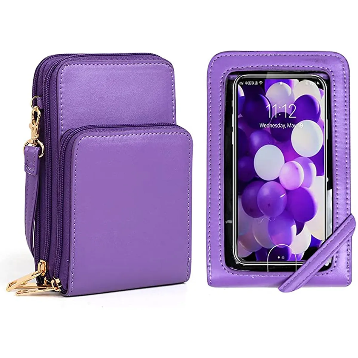 HPSP Personalized Touch Screen Phone Bag Crossbody Bags Women RFID Multifunctional Shoulder Wallet Mini Women's Bag Mobile Wallet Card Holder New