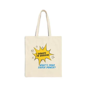 'I Donate To Ukraine' Canvas Tote Bag