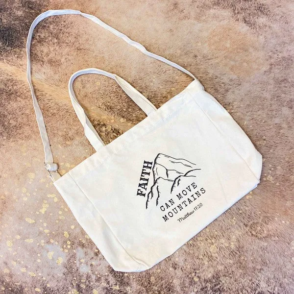 Inspiring Graphic Canvas Tote – Adjustable Strap Tote with Pocket & Magnetic Closure