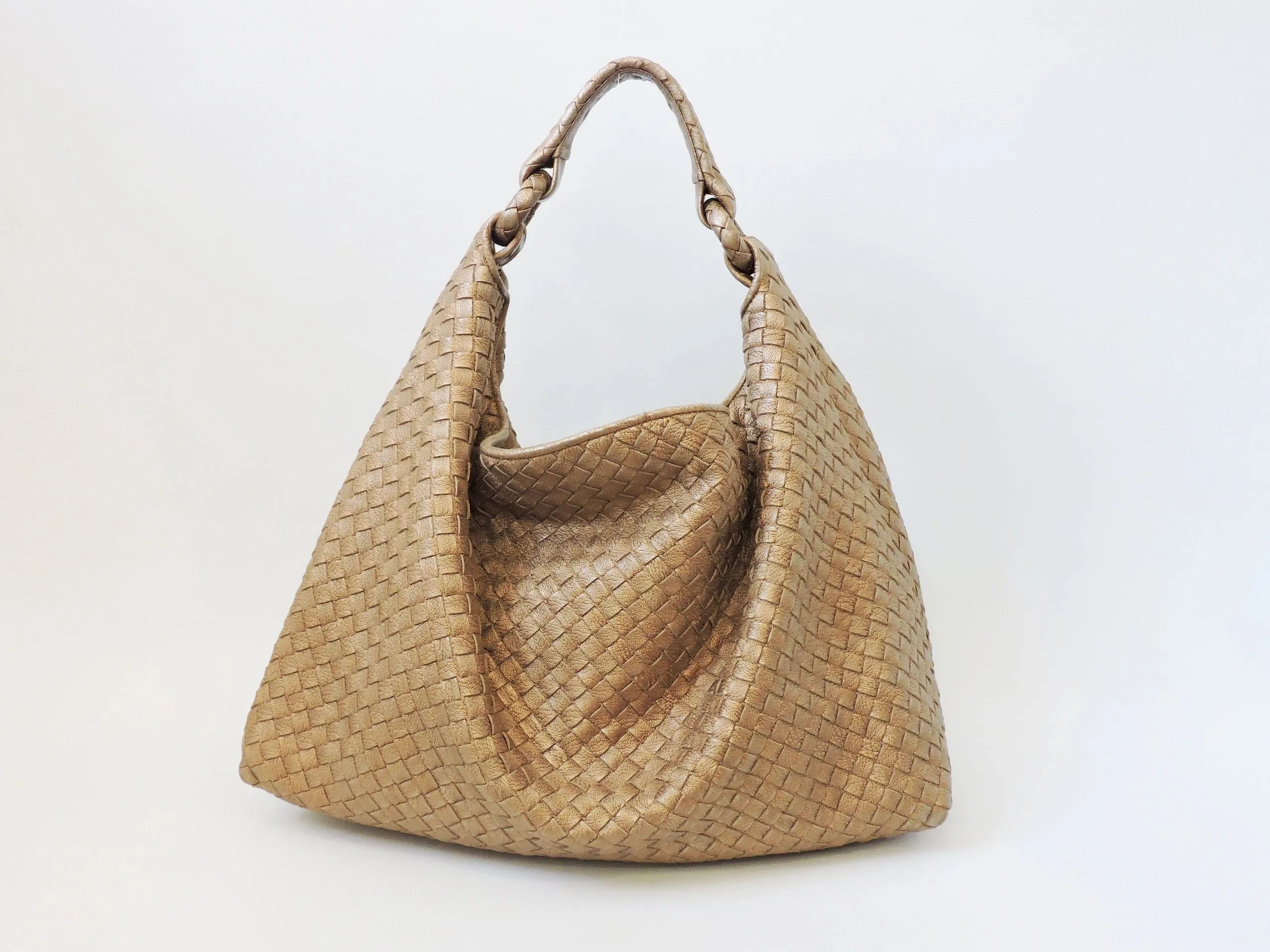 Intrecciato Leather Hobo