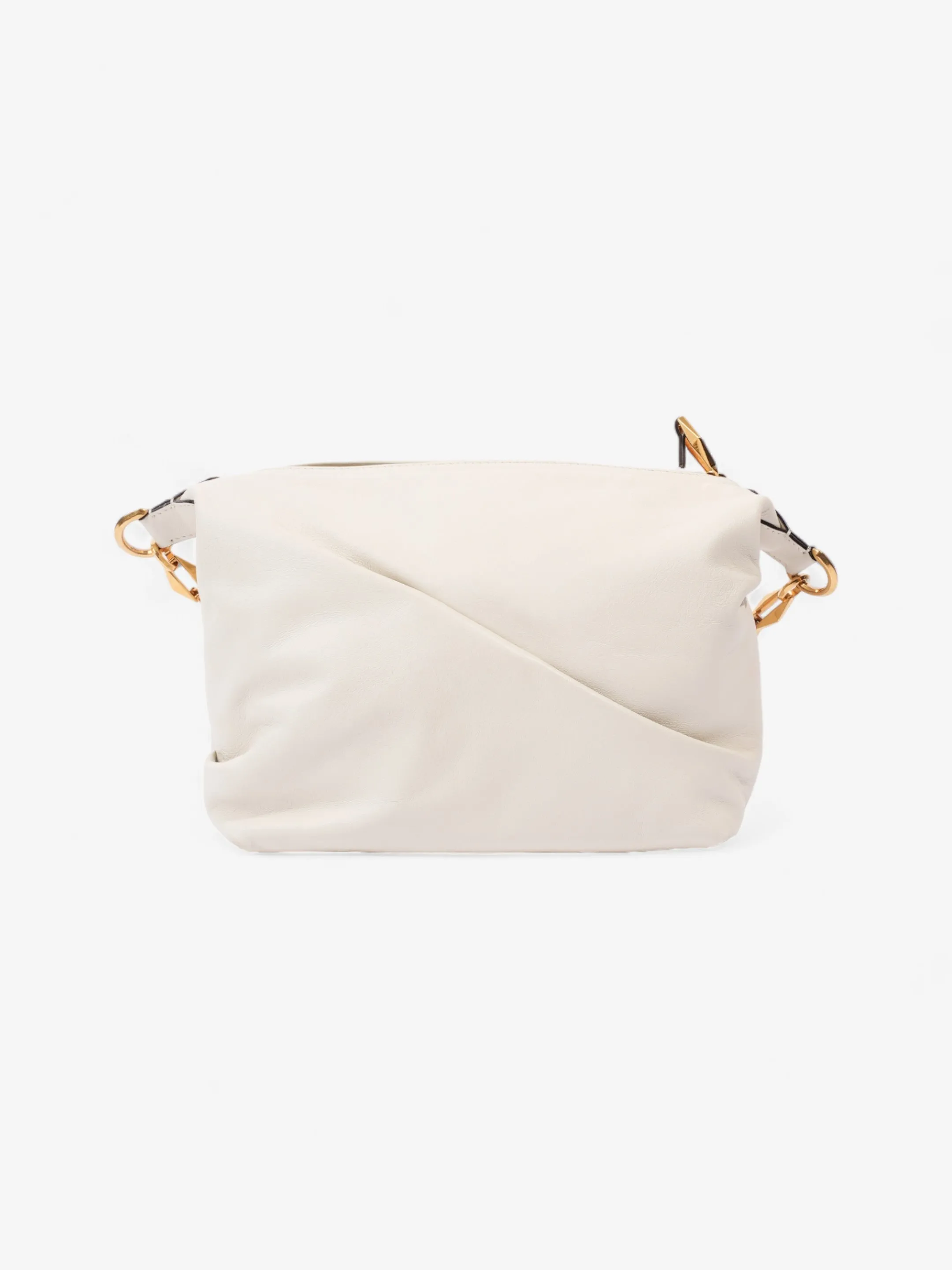 Jimmy Choo Diamond Soft Hobo White Leather Small