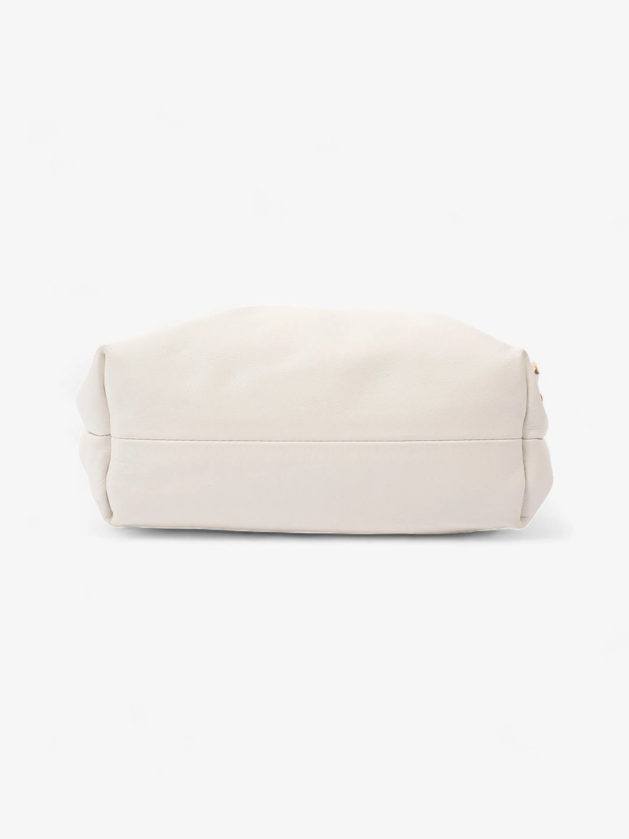 Jimmy Choo Diamond Soft Hobo White Leather Small