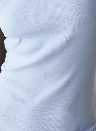 Joni Crew Neck Power Shoulder Top
