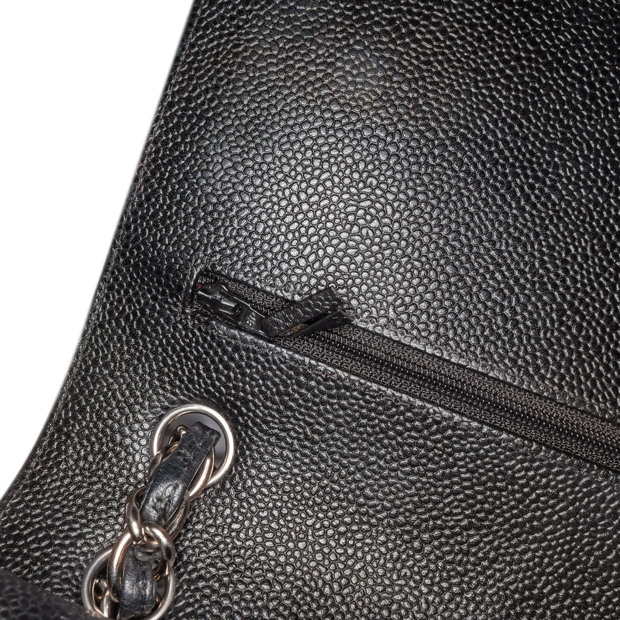 Jumbo Classic Caviar Double Flap