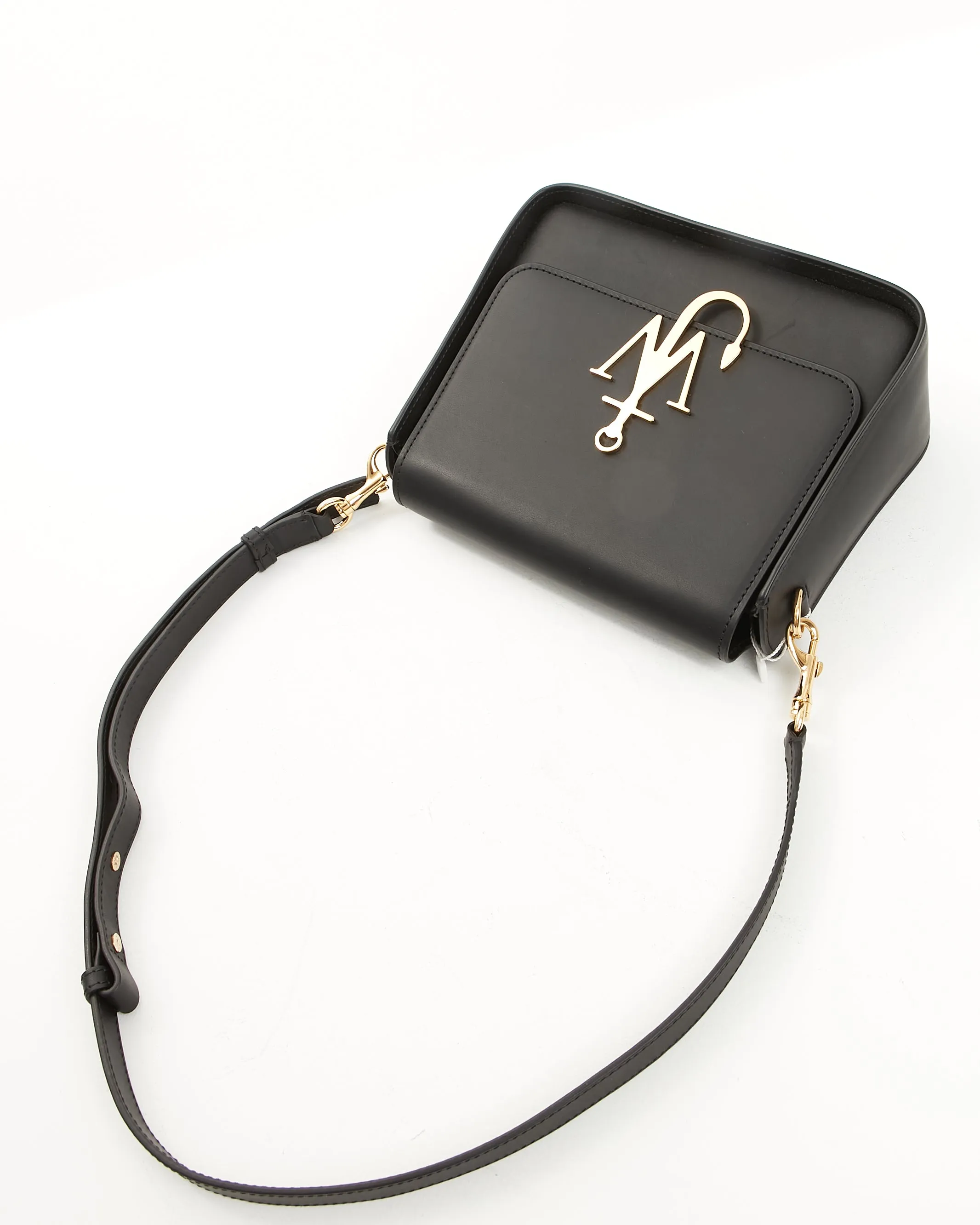 JW Anderson Black Ancor Box Leather Shoulder Bag