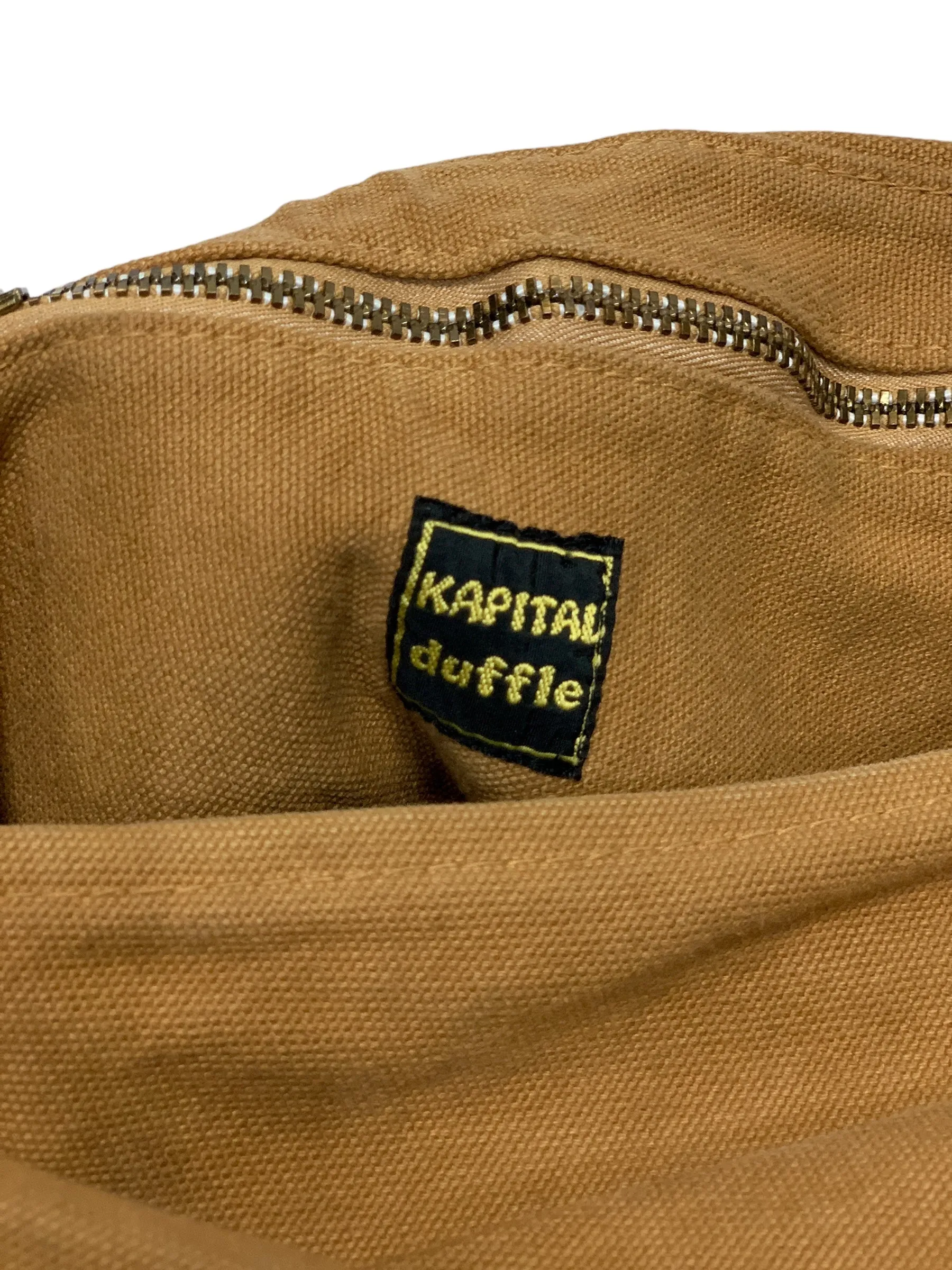 Kapital Duffle Cotton Canvas Barrel Tote Bag