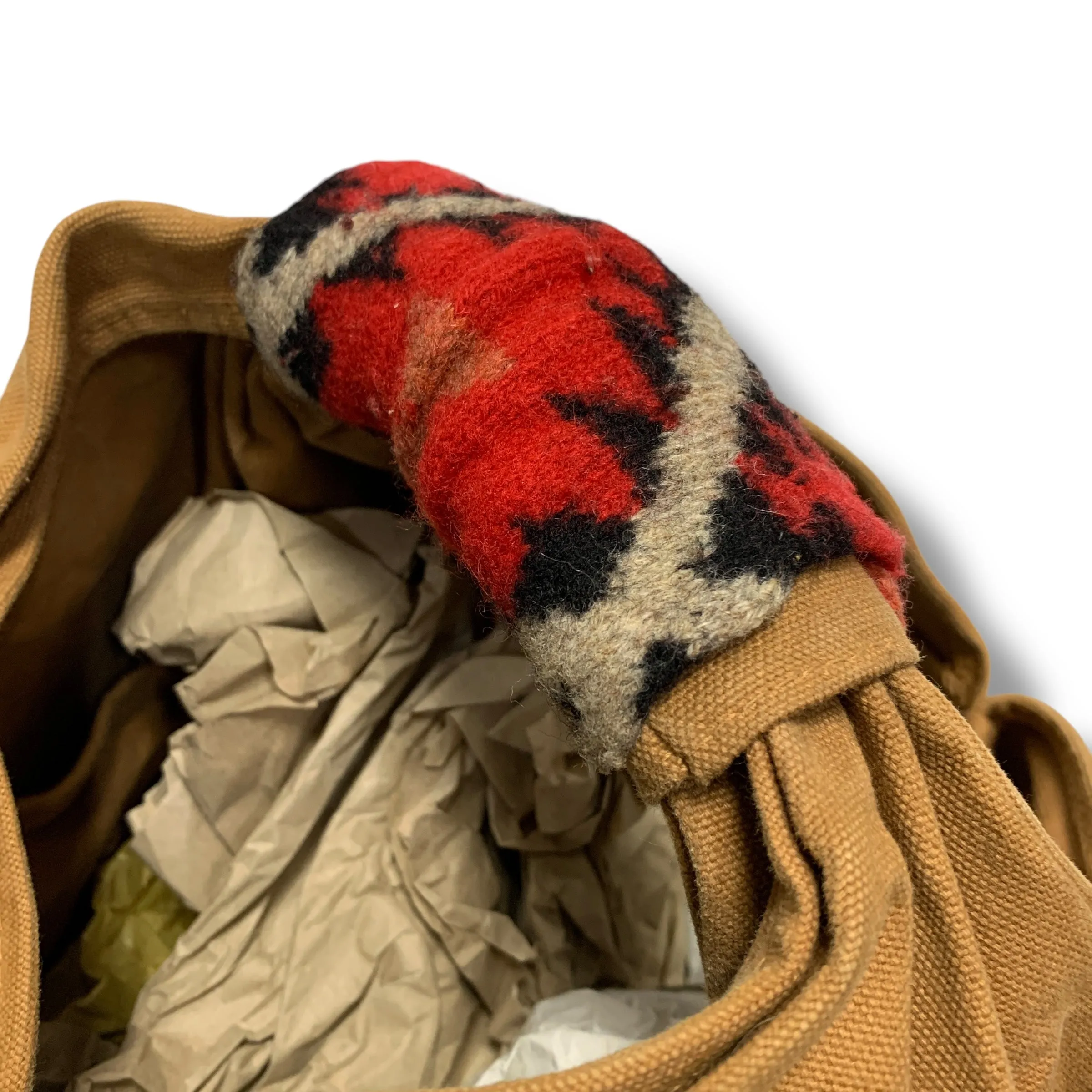 Kapital Duffle Cotton Canvas Barrel Tote Bag