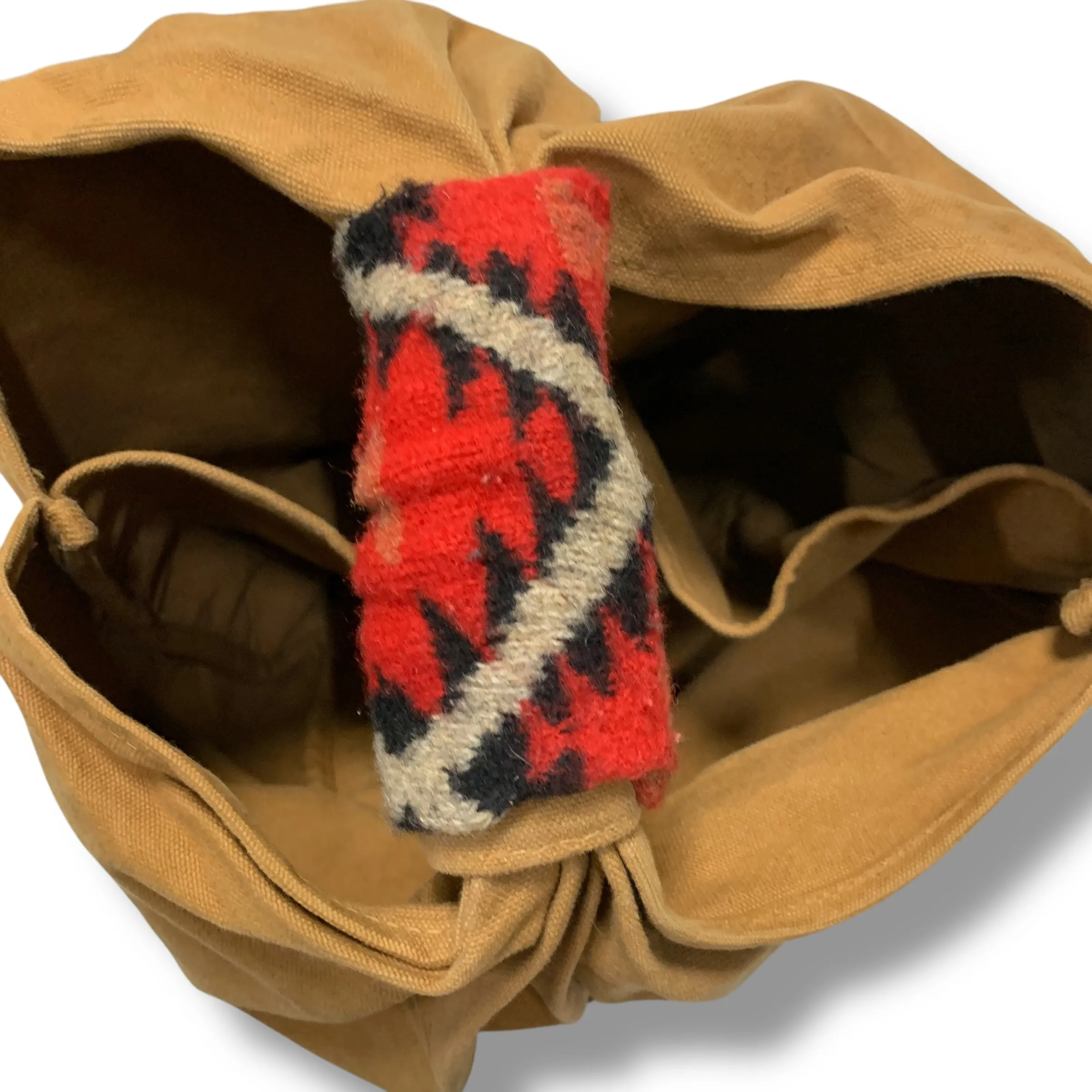 Kapital Duffle Cotton Canvas Barrel Tote Bag