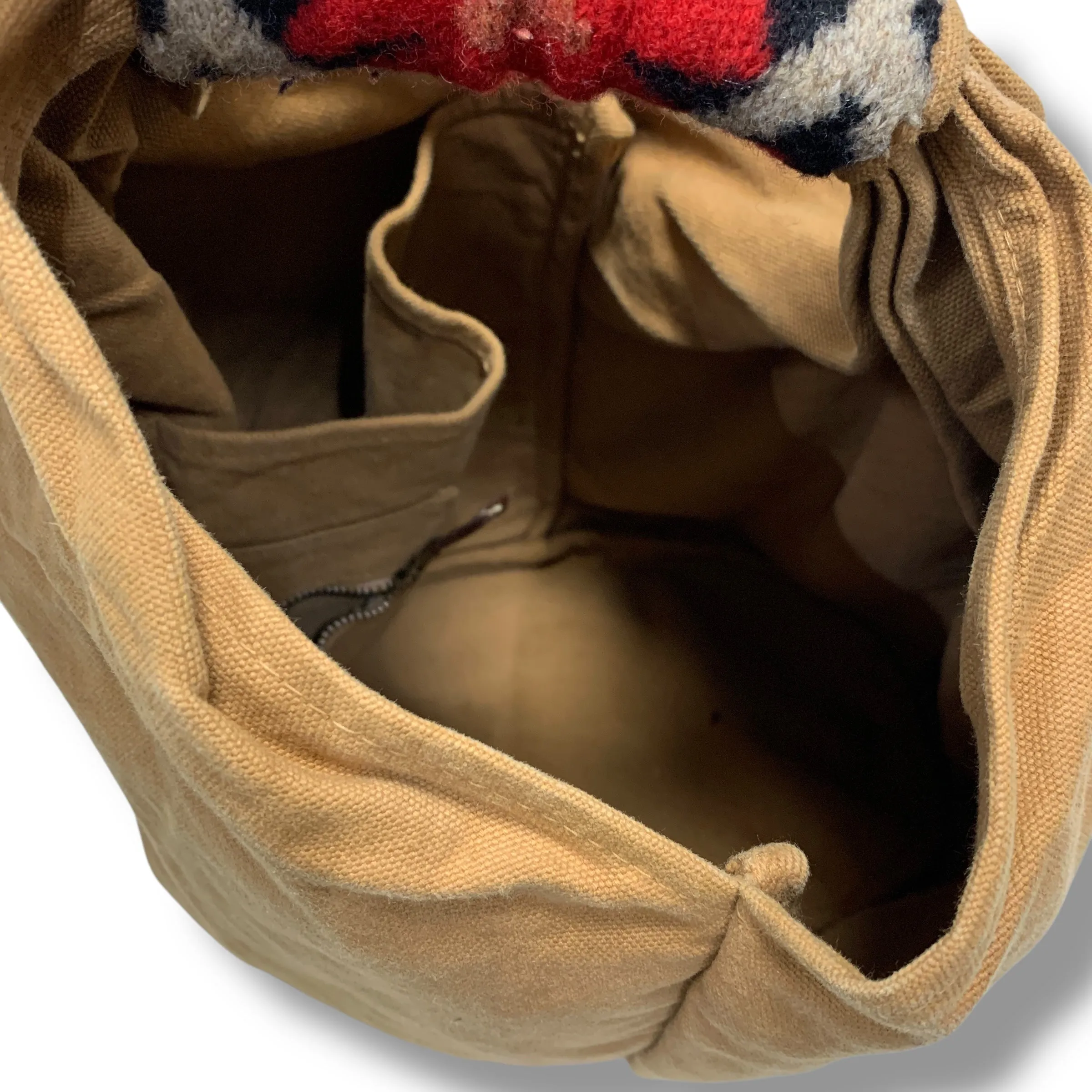 Kapital Duffle Cotton Canvas Barrel Tote Bag