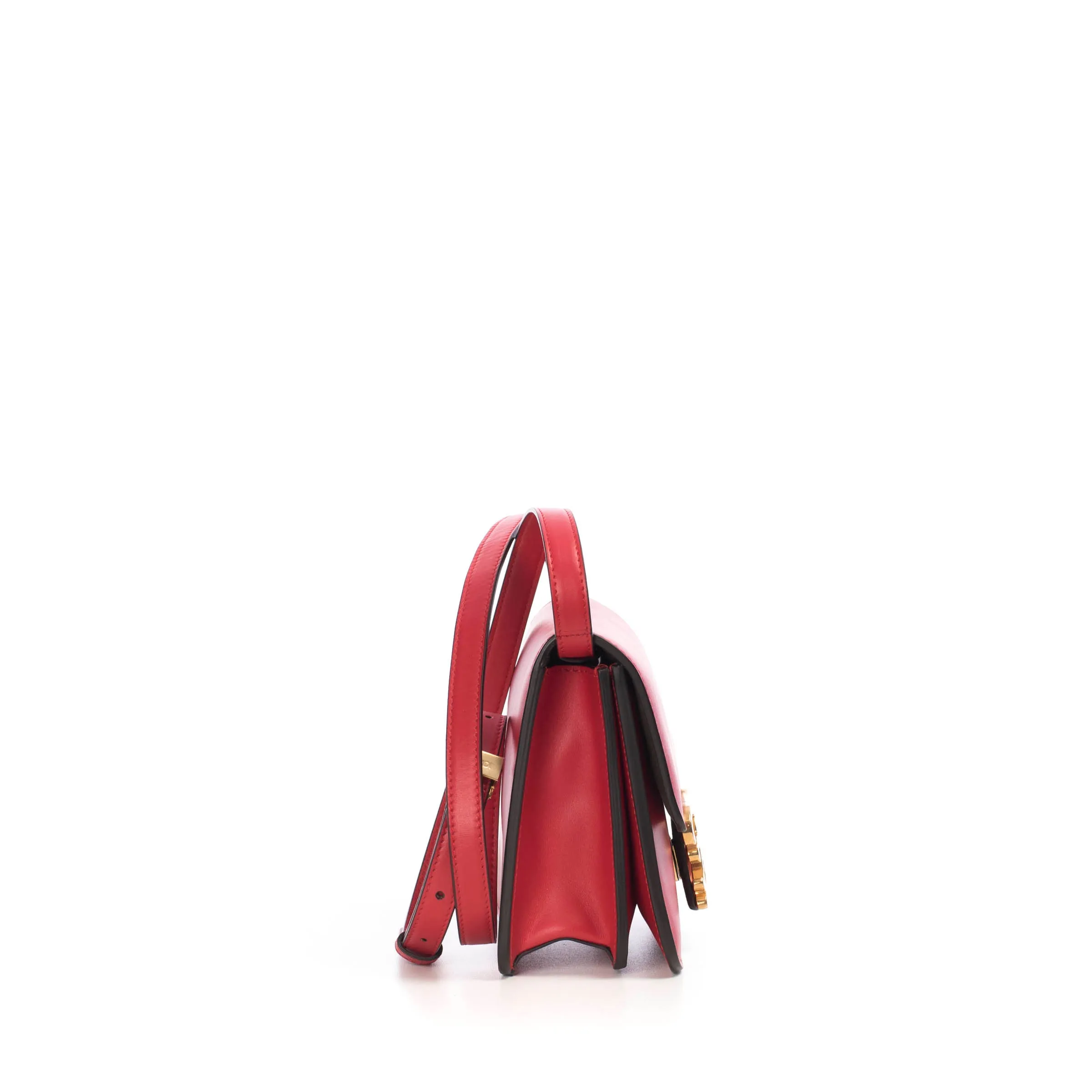 Karligraphy - Small Red Leather Bag with FF Buckle