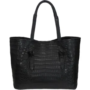 Knotted Tote in Crocodile