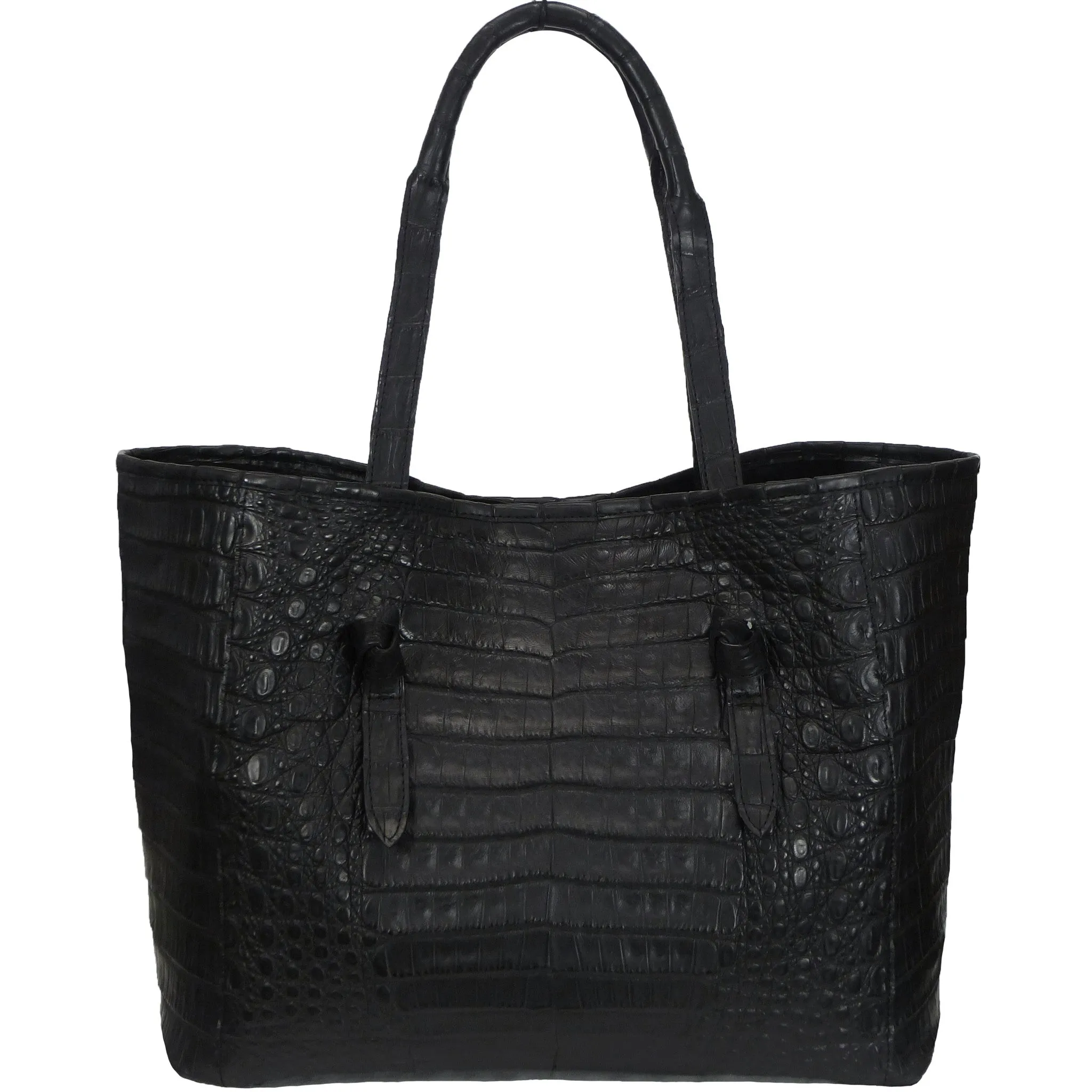 Knotted Tote in Crocodile