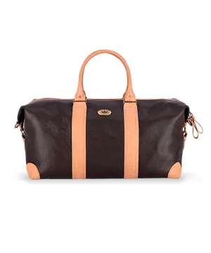 Lambda Sapri Brown & Beige Duffle Bag