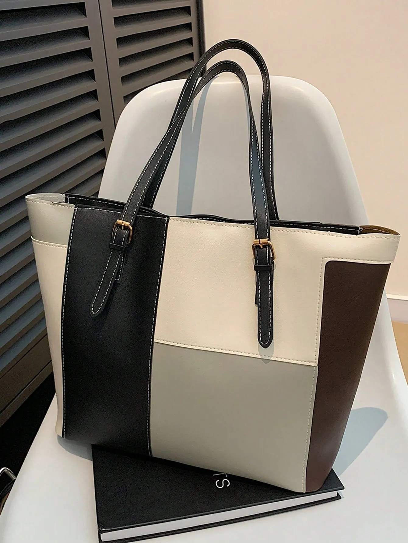 Large Capacity Multi-Pocket Shoulder Tote Bag
