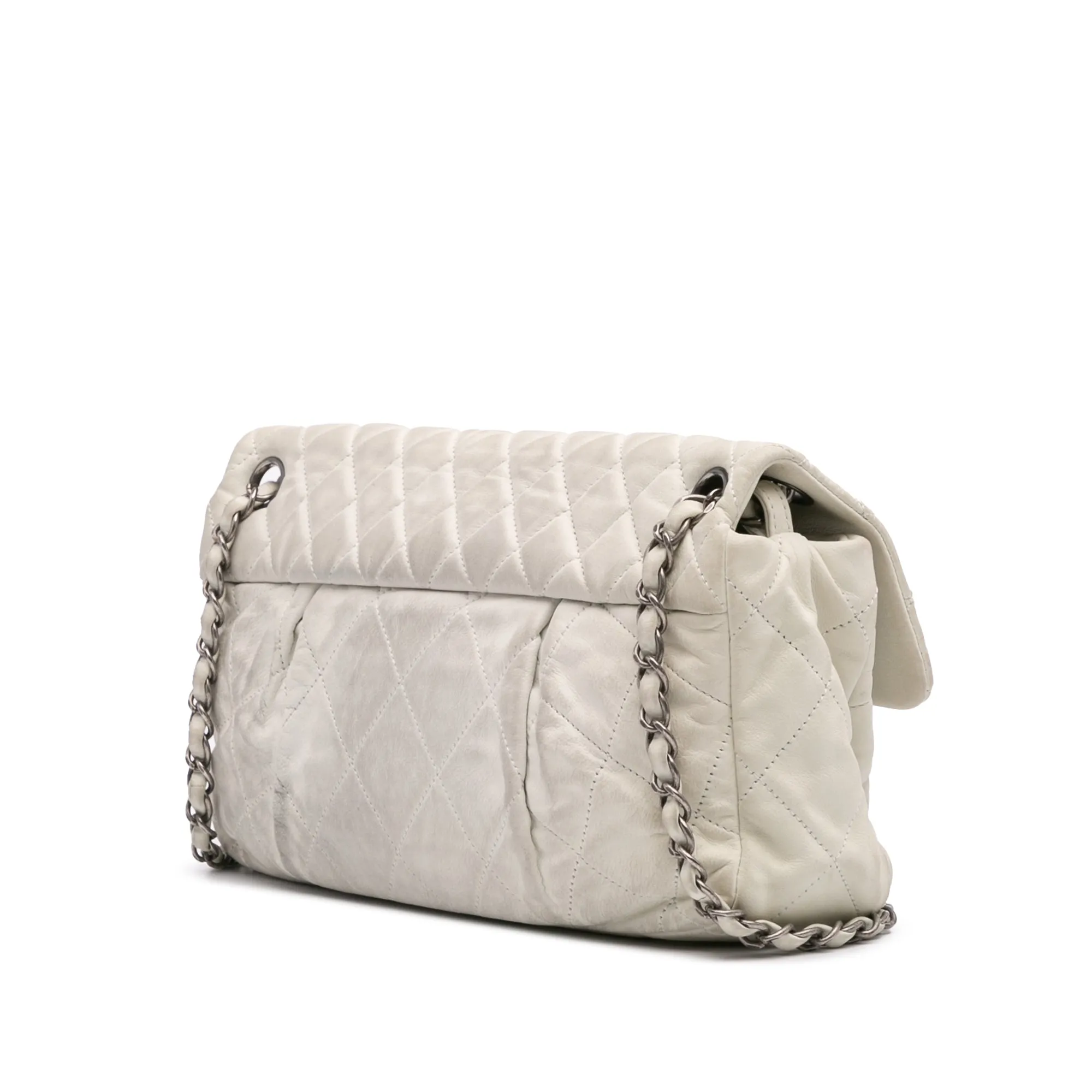 Large Iridescent Calfskin Chic Quilt Flap