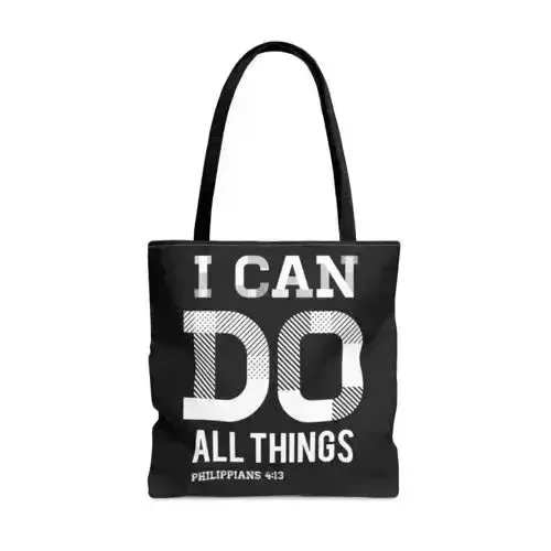 Large Tote Bag i can do All Things Philippians 4:13