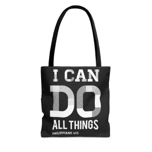 Large Tote Bag i can do All Things Philippians 4:13