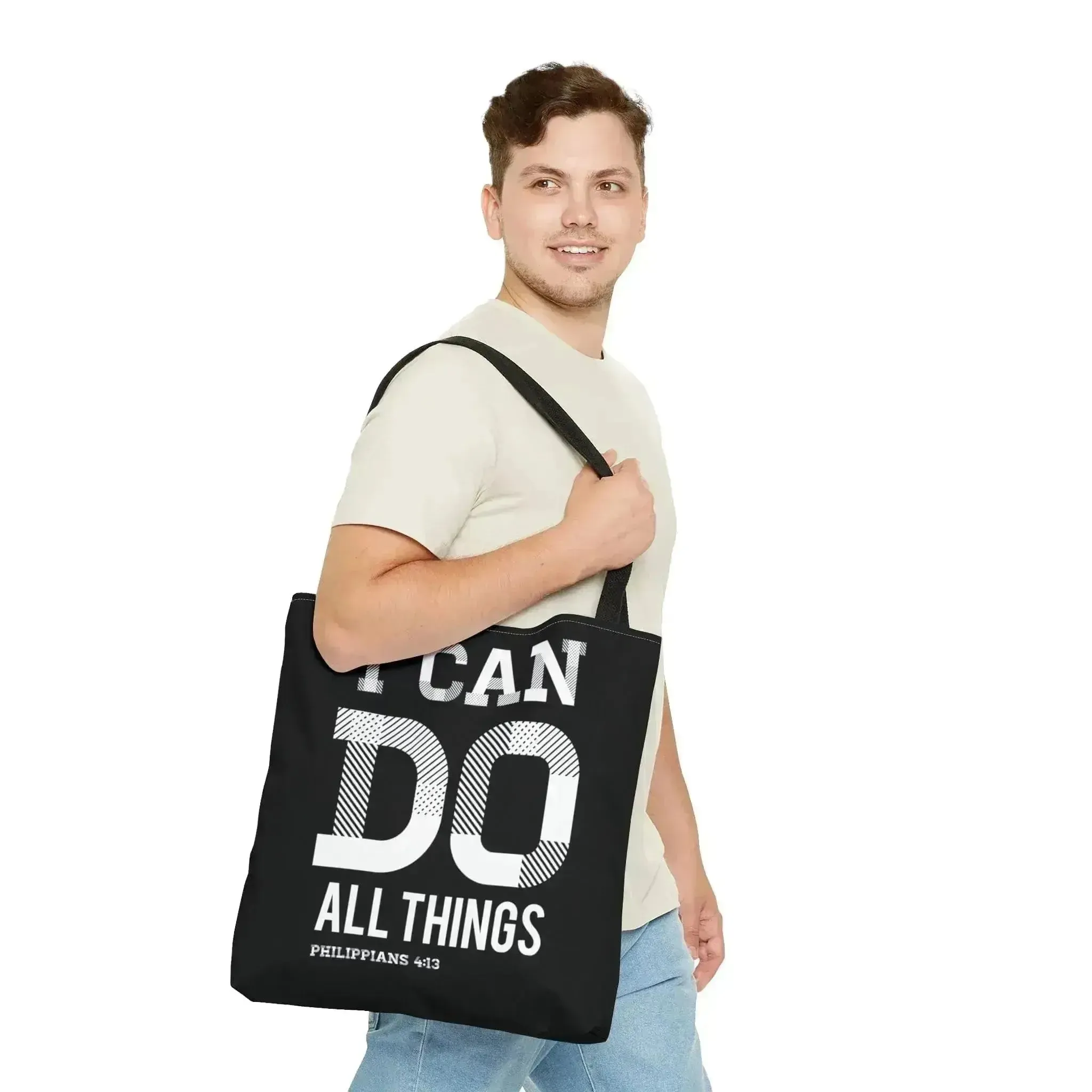 Large Tote Bag i can do All Things Philippians 4:13