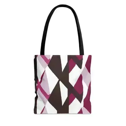 Large Tote Bag Pink Mauve Pattern