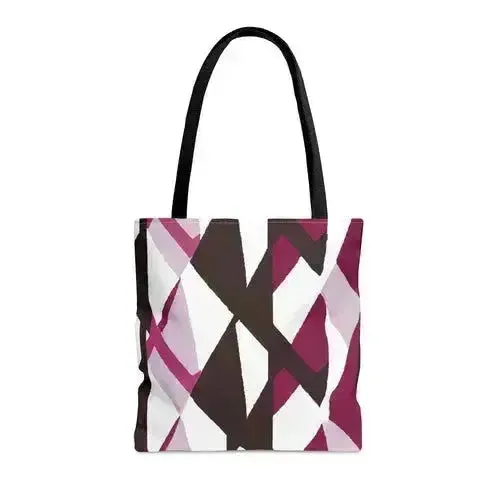 Large Tote Bag Pink Mauve Pattern