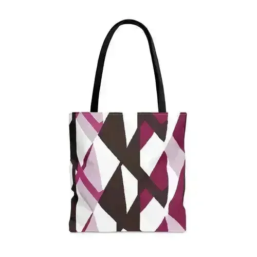 Large Tote Bag Pink Mauve Pattern