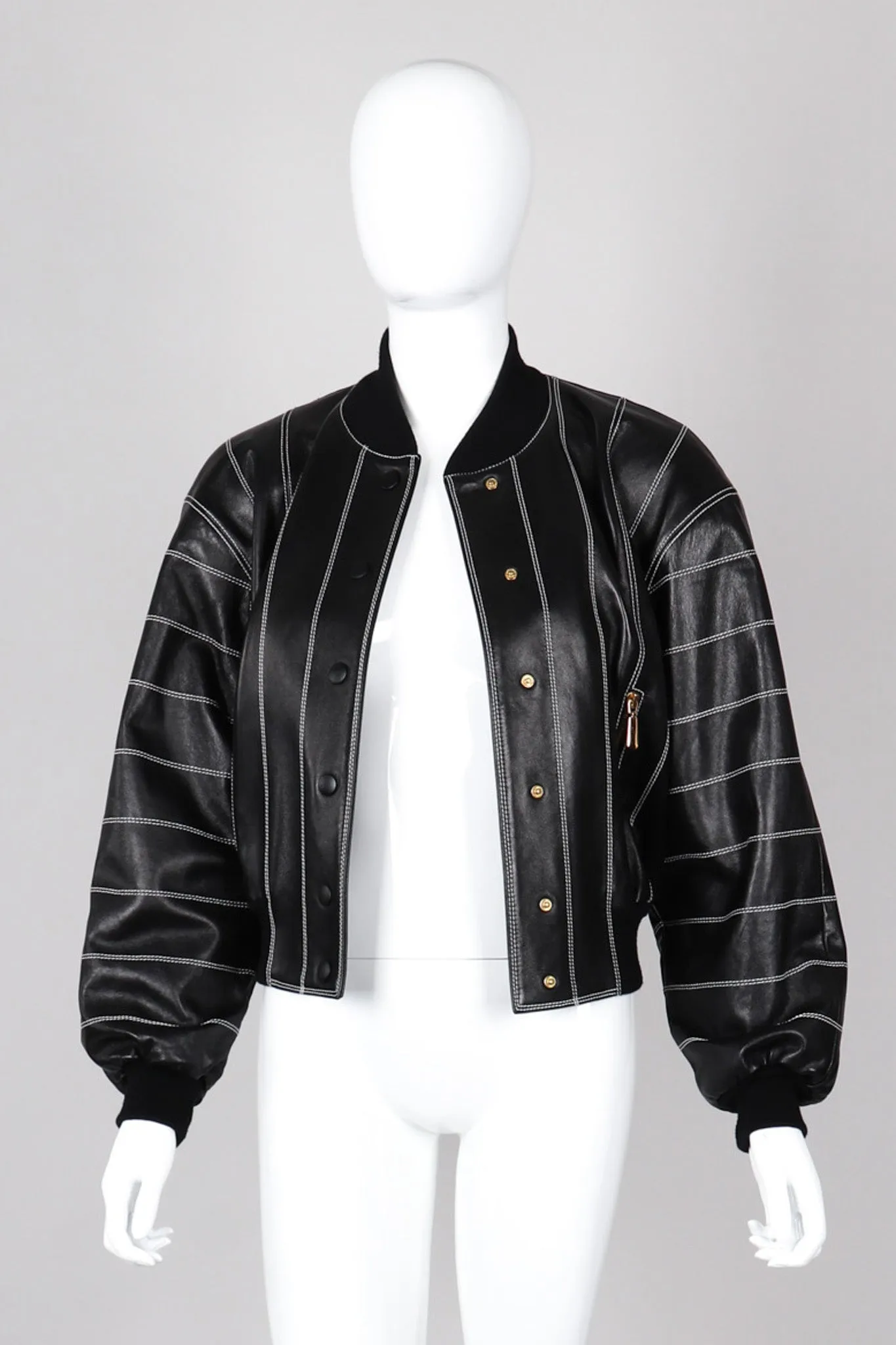 Leather Bomber Jacket