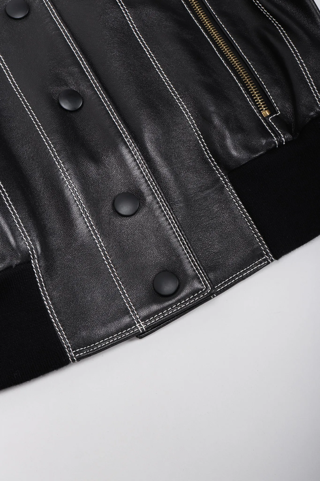 Leather Bomber Jacket