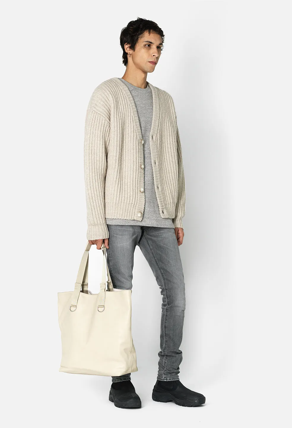 Leather Modular Tote / Ivory