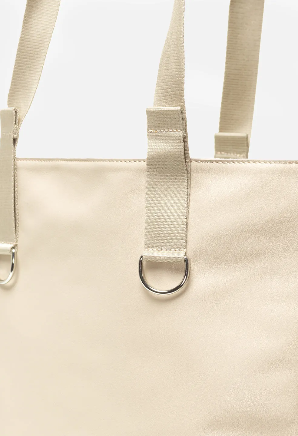 Leather Modular Tote / Ivory