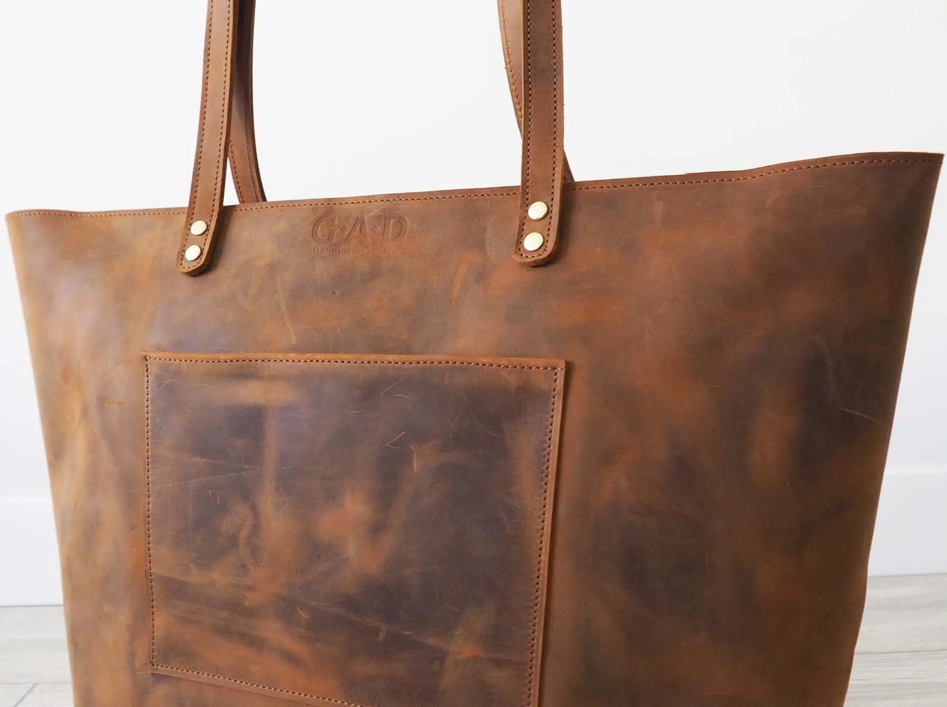 Leather Tote Bag | Brown Color