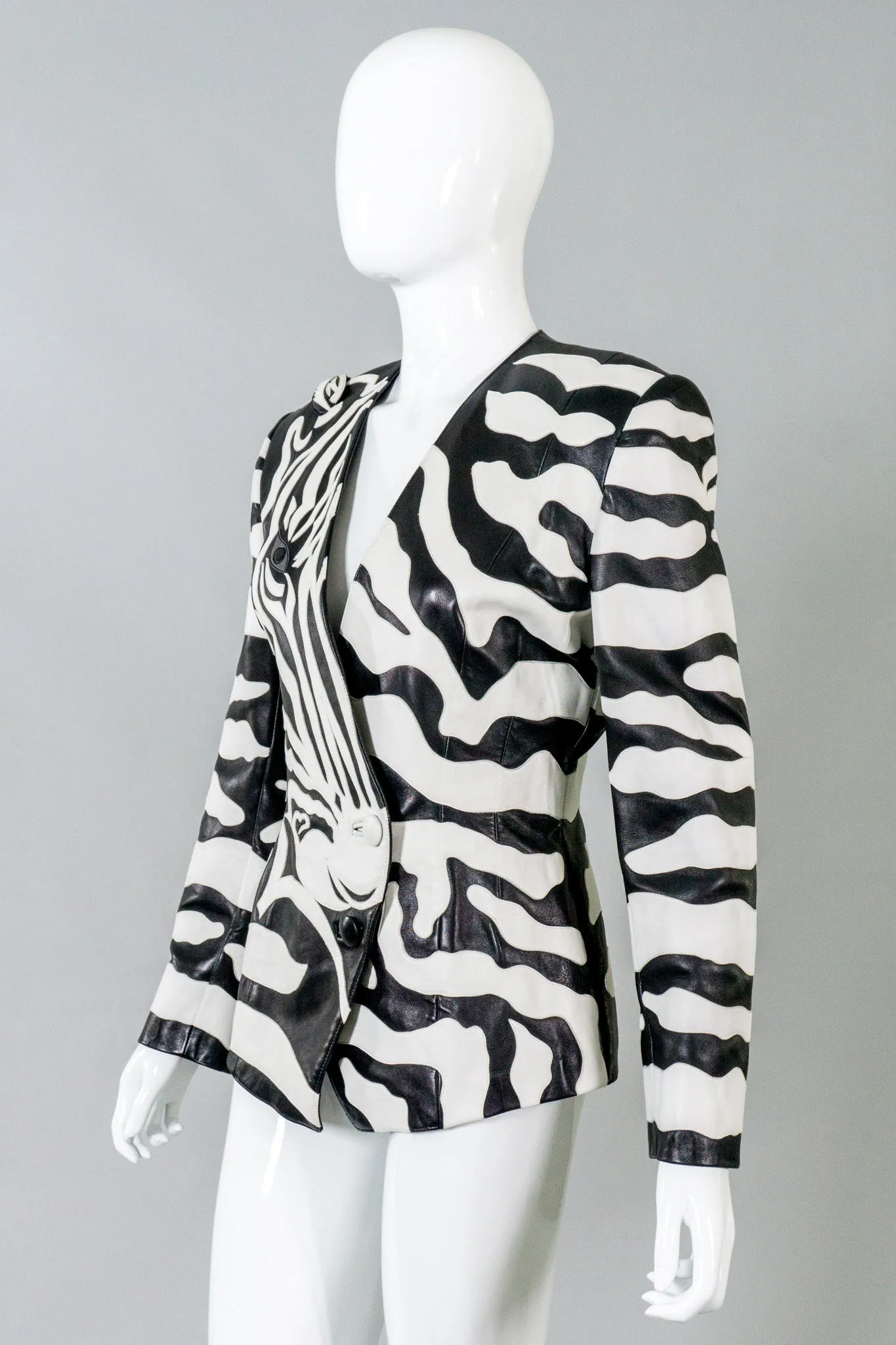 Leather Zebra Jacket