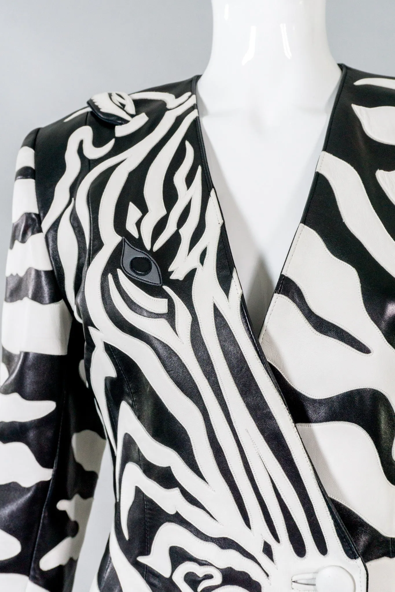 Leather Zebra Jacket