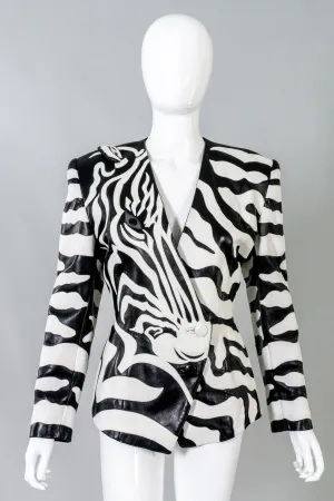 Leather Zebra Jacket