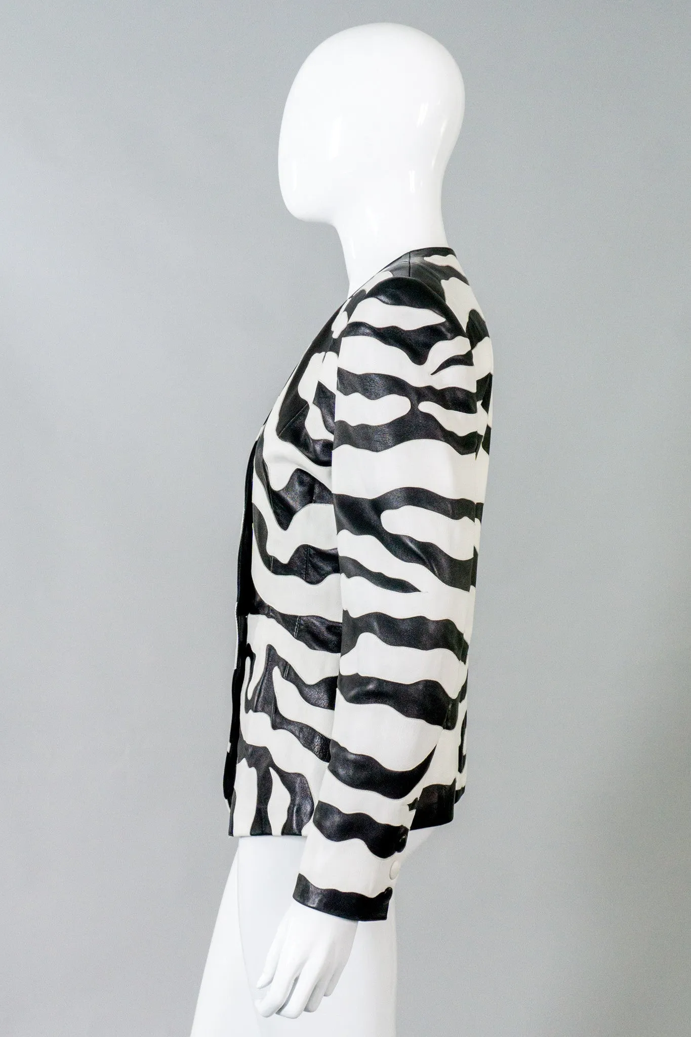 Leather Zebra Jacket