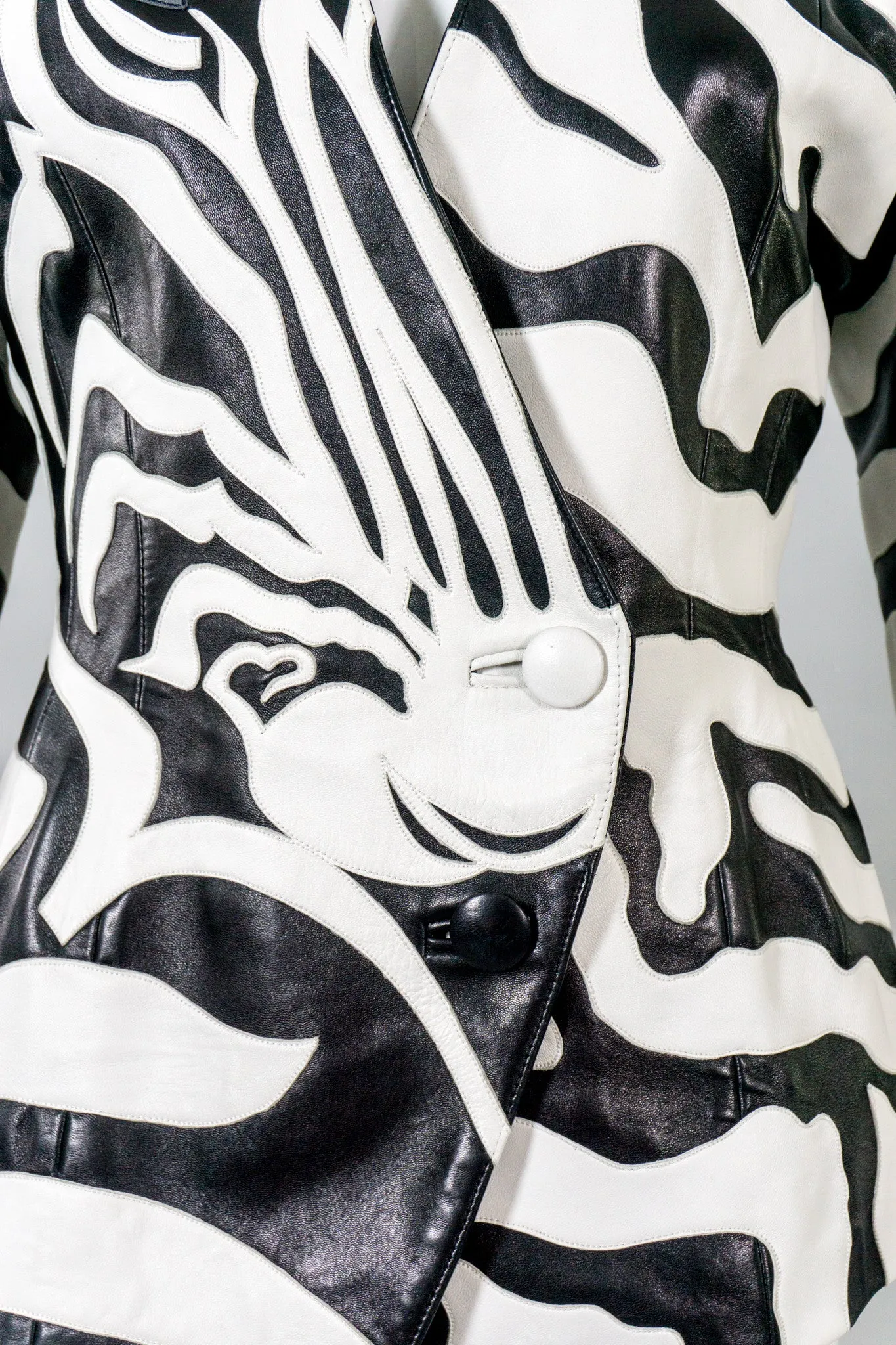 Leather Zebra Jacket