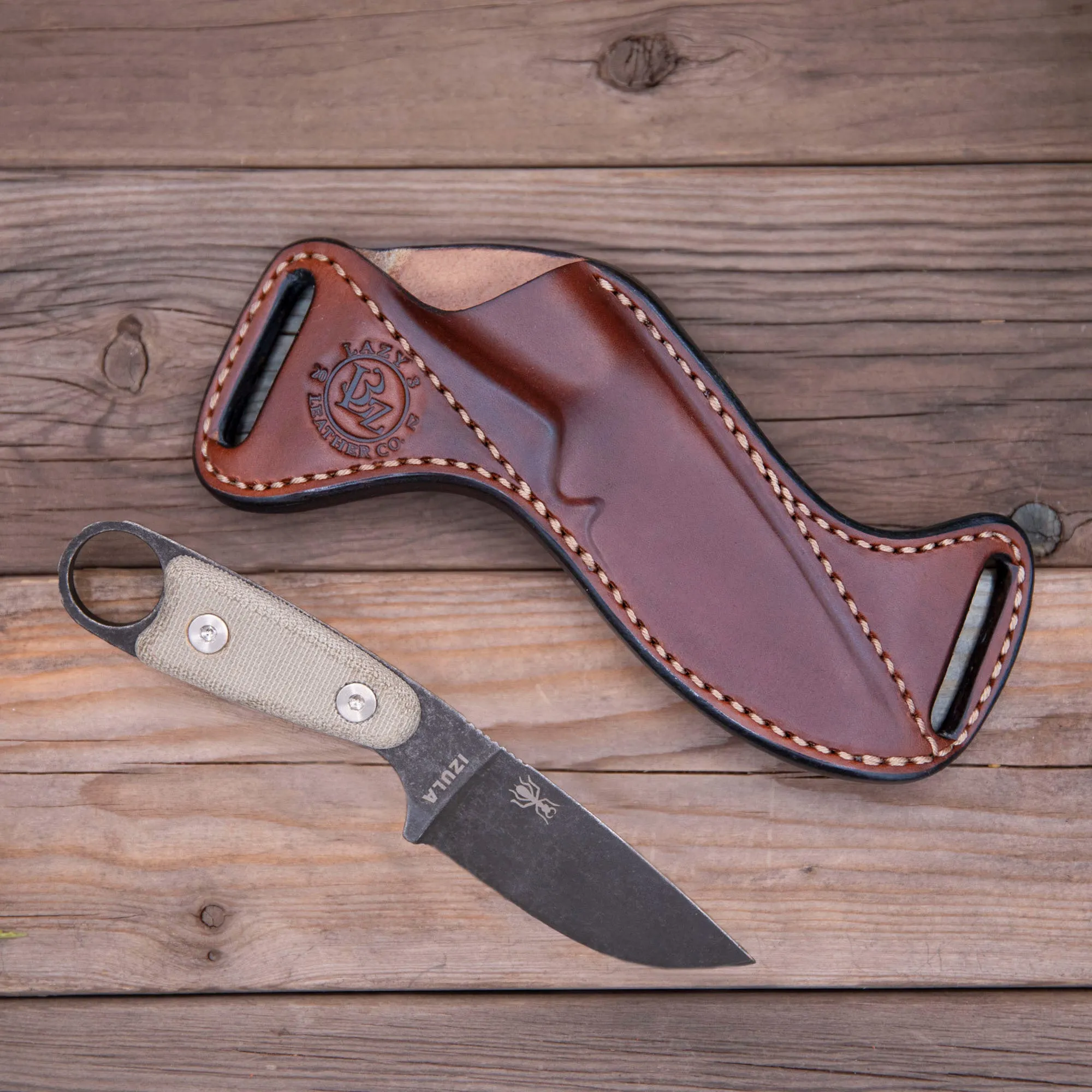 Left Handed Esee Izula with Bishop Scout Carry Sheath