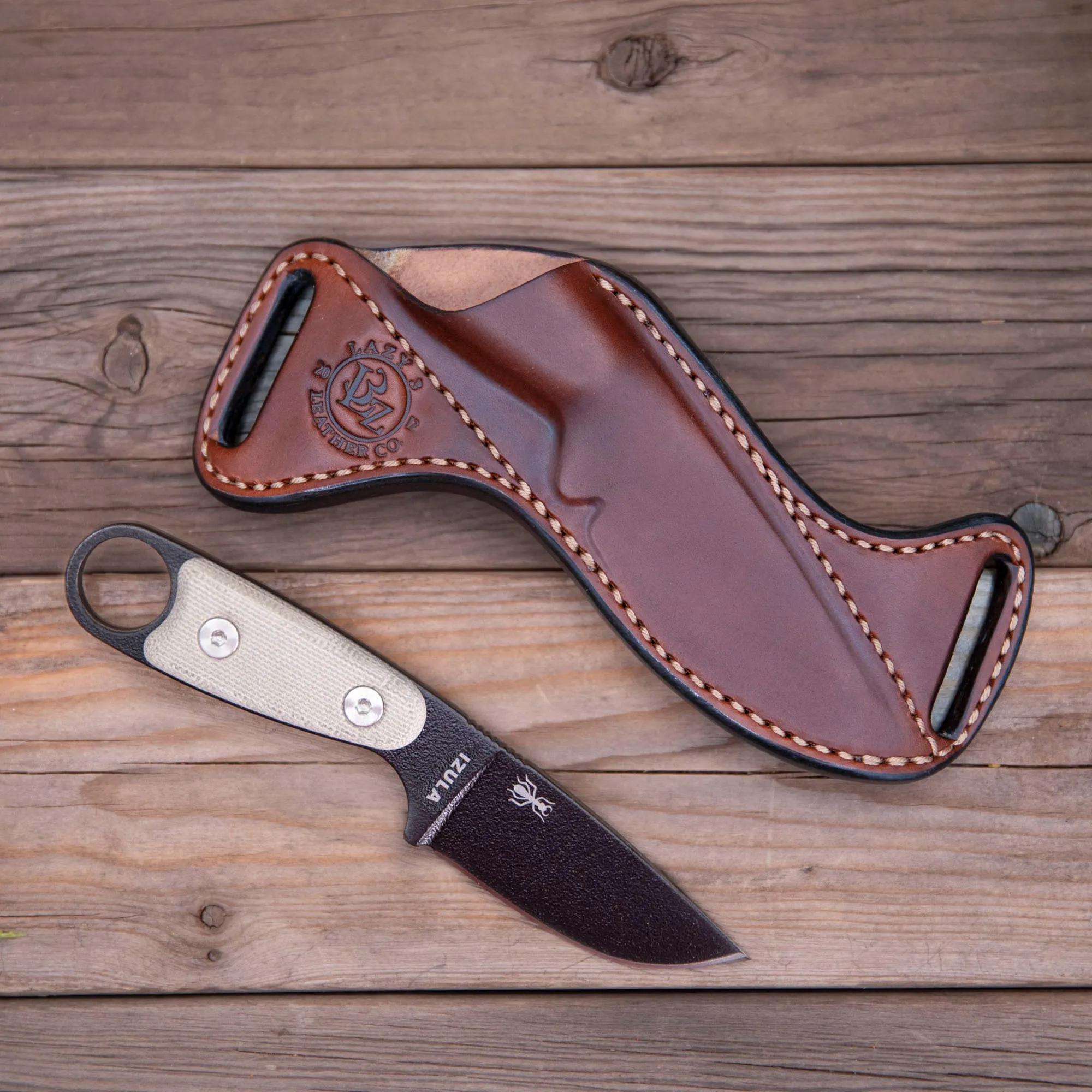 Left Handed Esee Izula with Bishop Scout Carry Sheath