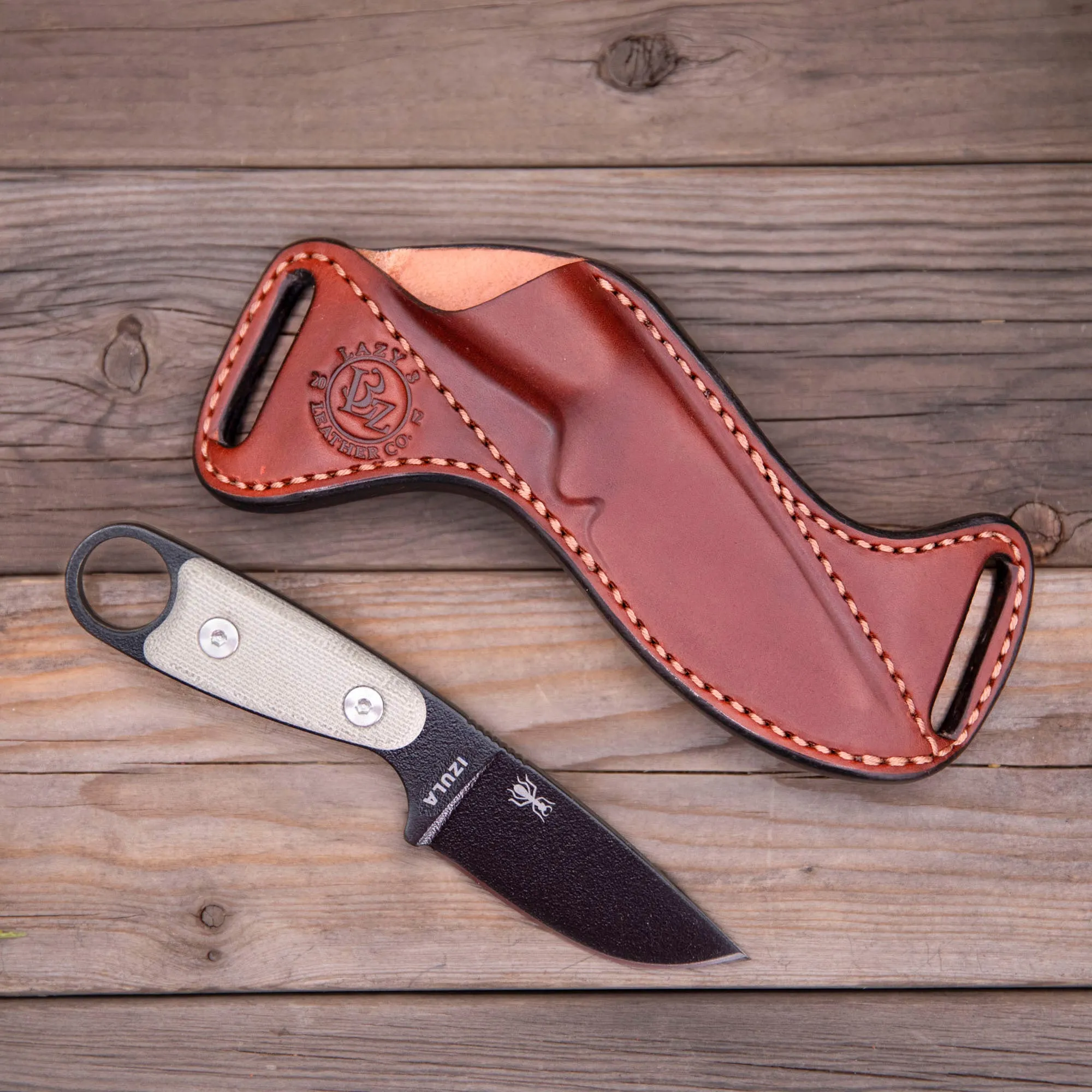 Left Handed Esee Izula with Bishop Scout Carry Sheath