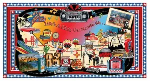 Life's a Kick by Blank Quilting ROUTE 66 PANEL