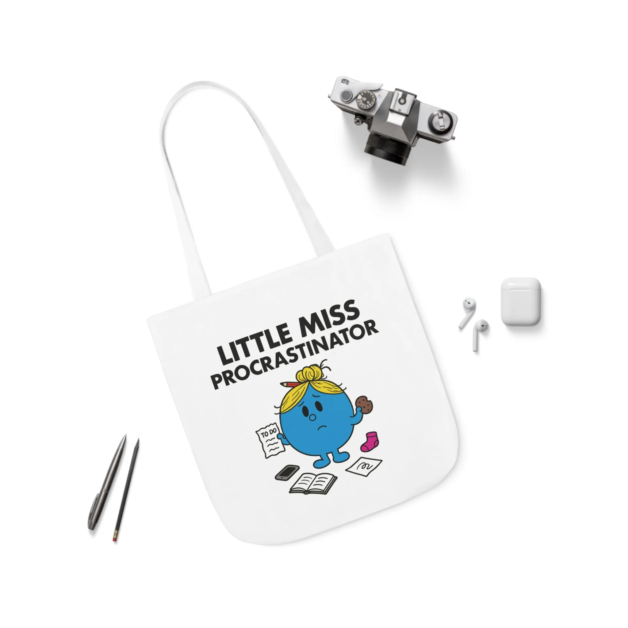 Little Miss Procrastinator Canvas Tote Bag