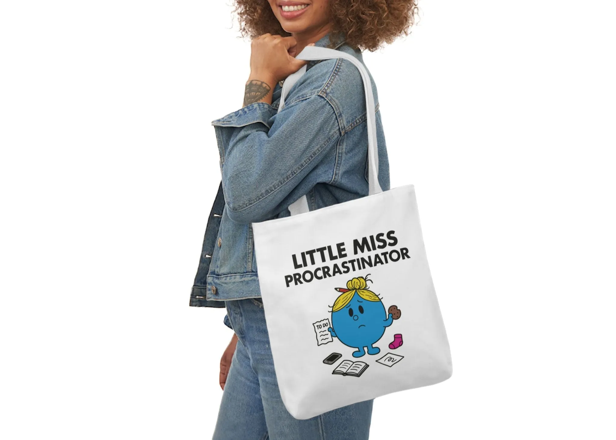 Little Miss Procrastinator Canvas Tote Bag