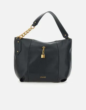 Liu Jo Hobo Vegan Leather Black Shoulder Bag