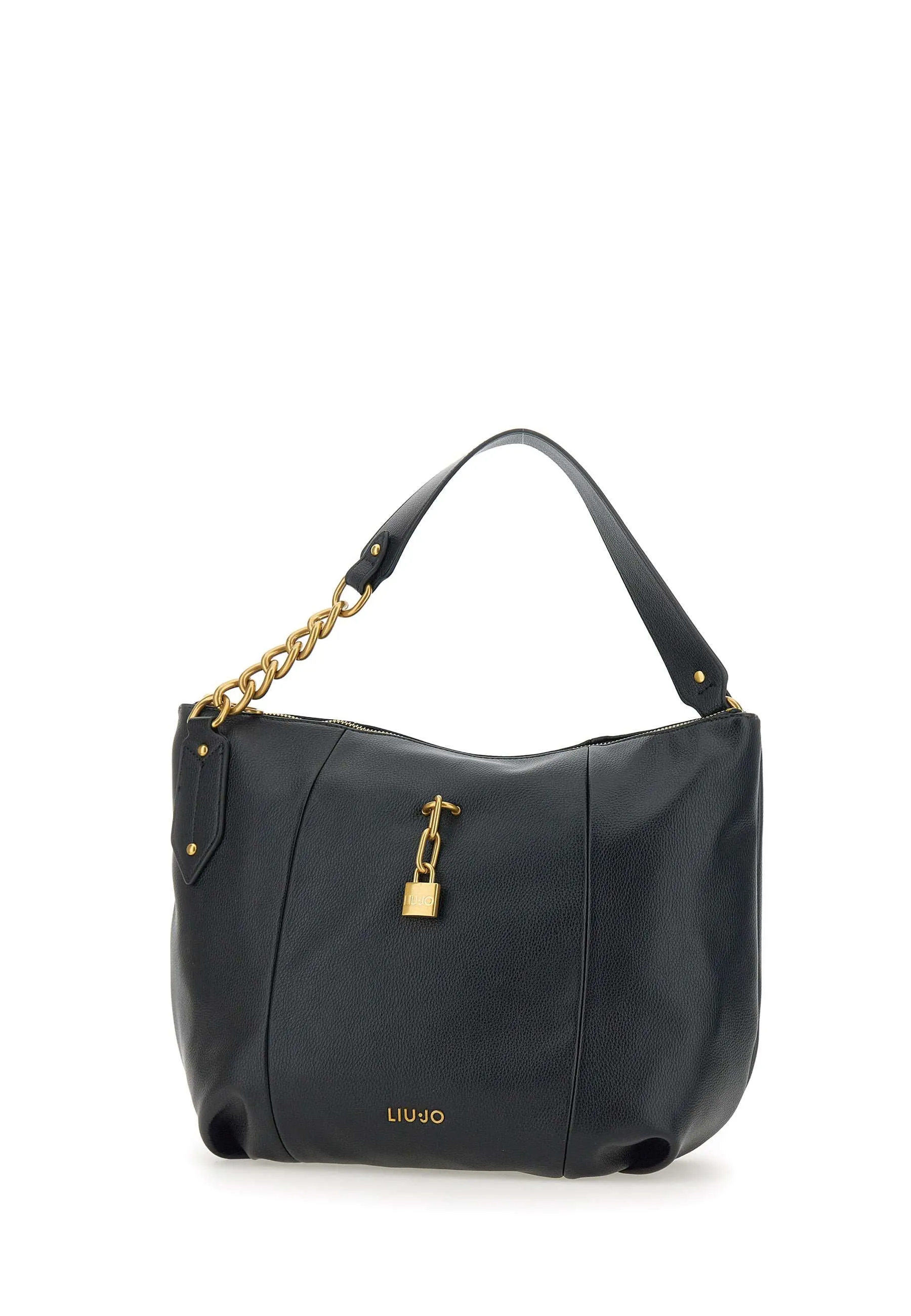 Liu Jo Hobo Vegan Leather Black Shoulder Bag