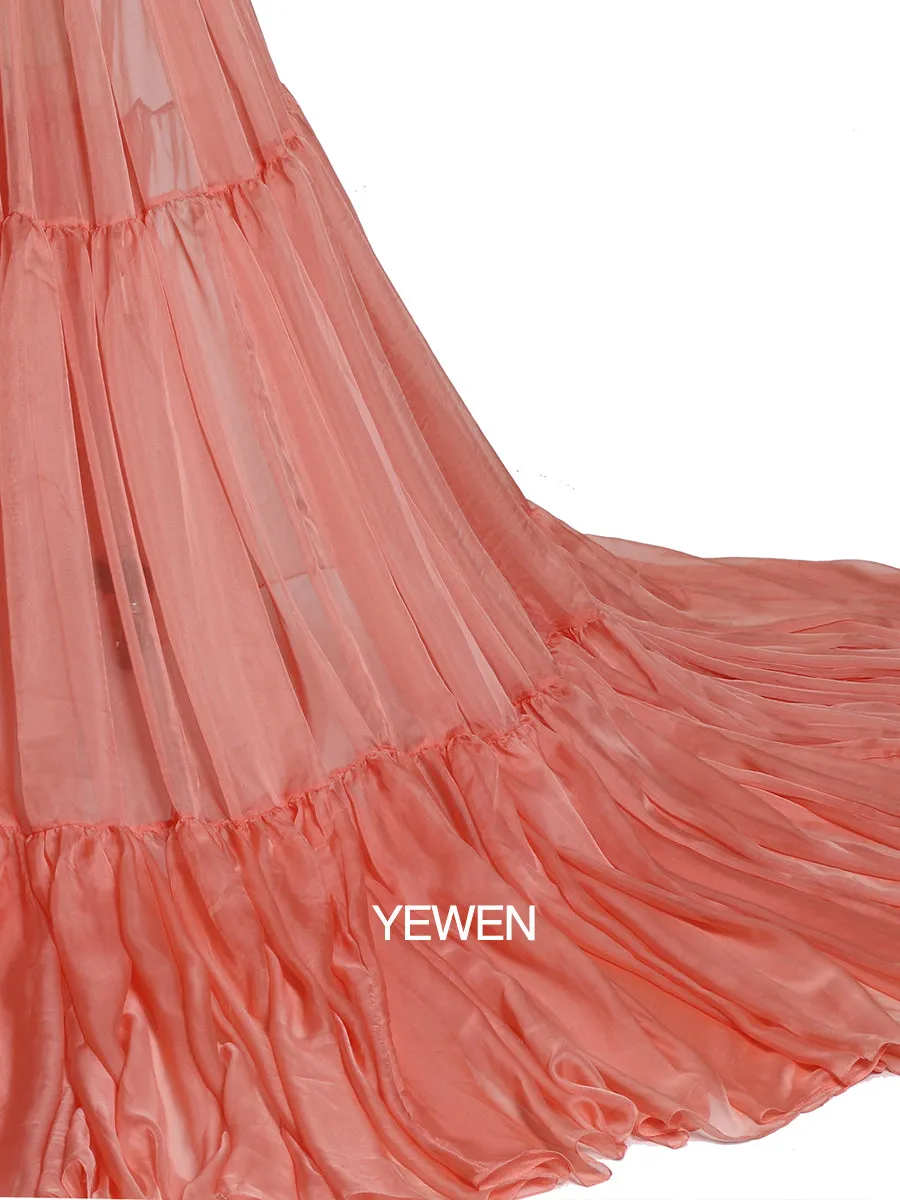 Long Sleeve Off Shoulder Casual Pleated Maternity Dress